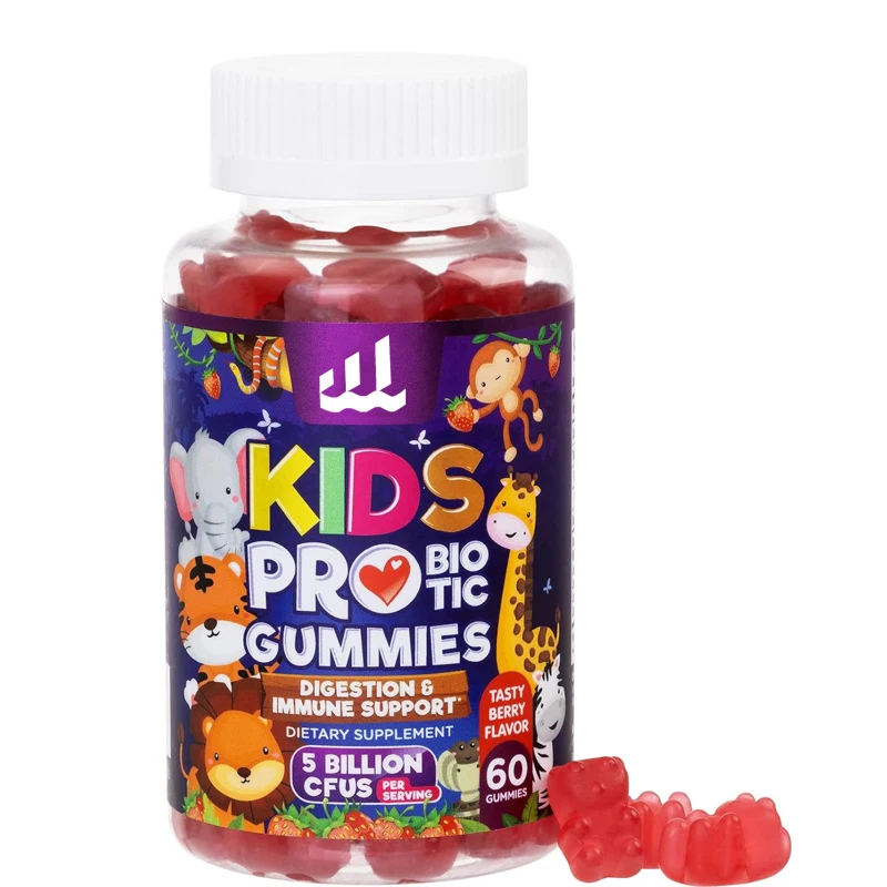 Children\'s probiotic gummies -5 billion colony units containing lactobacilli and bifidobacteria - digestive health