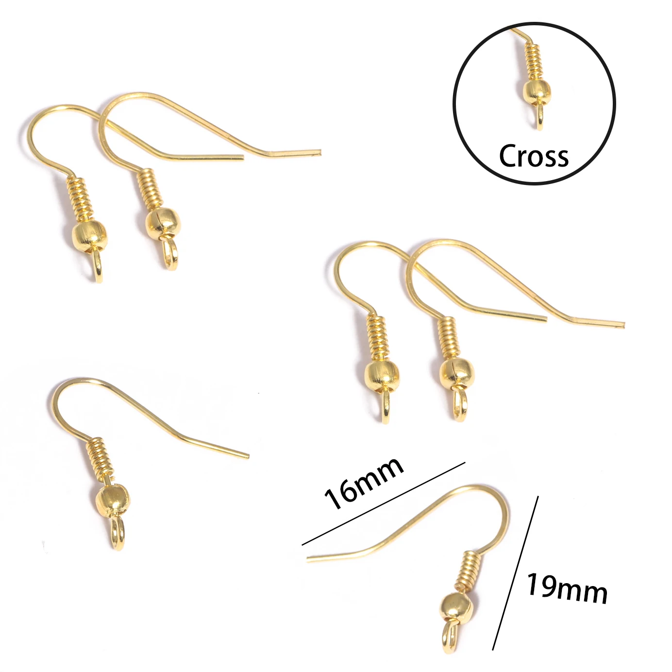 20pcs/lot French Earring Hooks DIY Earrings Clasps Fittings Earwire For Jewelry Making Earrings Findings Supplies Accessories
