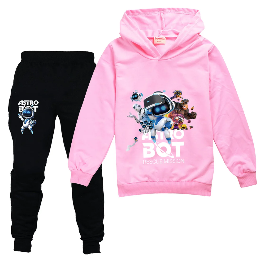 

3-16Y baby boy clothes 2024 Game ASTRO BOT hoodies Kids Clothes Set autumn Toddler Boy Girl Top+pants Cotton sweatshirt