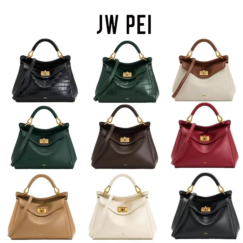 JW PEI Lock-Fast-Tasche, Nischenmode, Lucia Lock-Fast-Umhängetasche aus Leder, hochwertige, vielseitige Handtasche