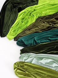 Stretch Korean Velvet Fabric By Meters for Upholstery Furniture Tablecloth Wedding Background Sewing Velour Cloth Black Green