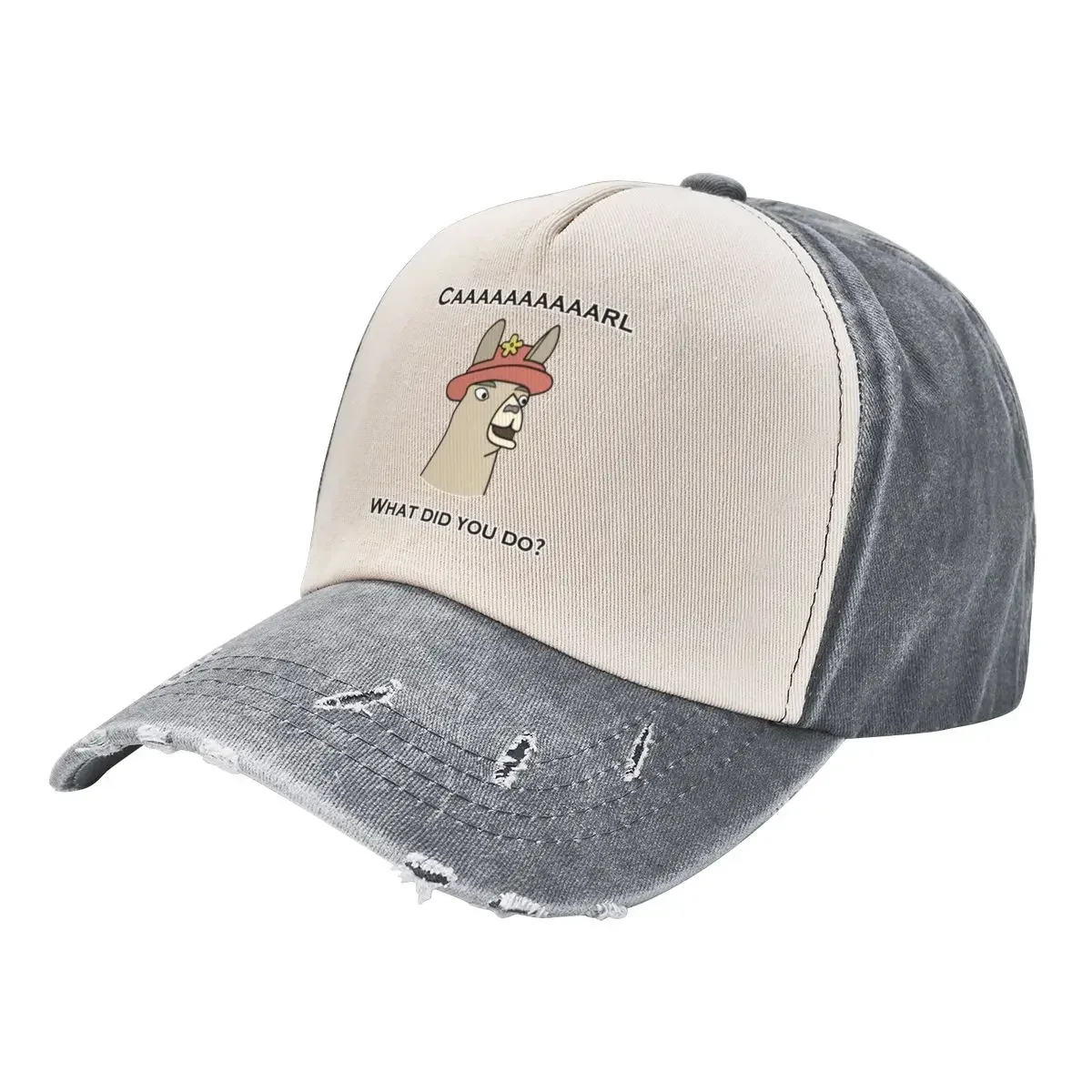 Llamas with Hats - Caaaaaaaaaarl! What did you do? Cowboy Hat Streetwear Horse Hat Women's Wear Men's