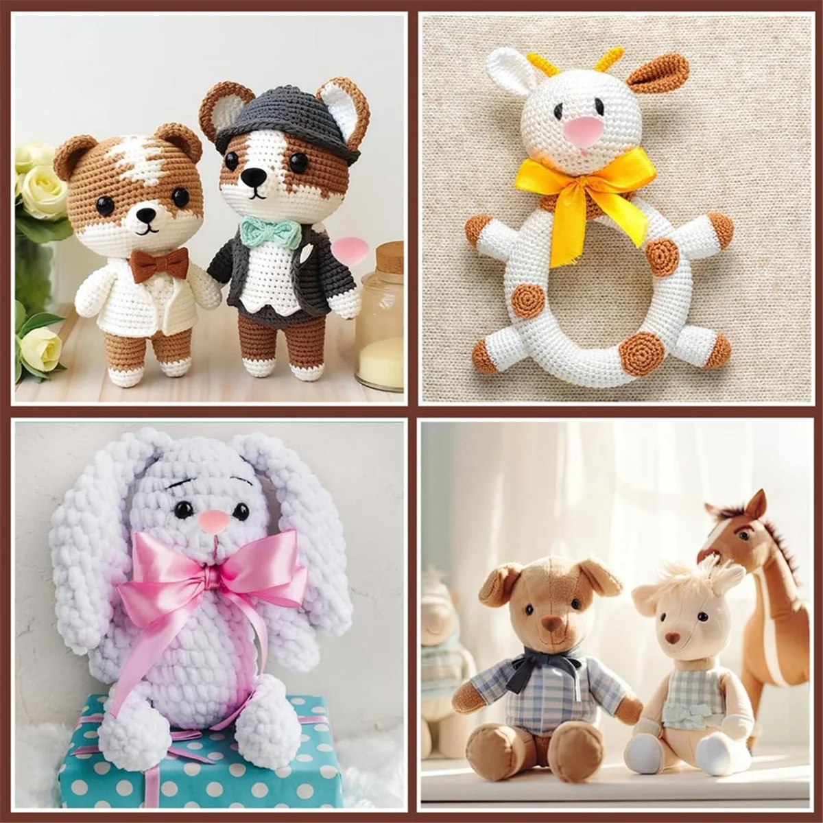 Nez en plastique pour animaux en peluche Amigurumi, nez au beurre au crochet avec rondelles pour l'artisanat, 90 pièces