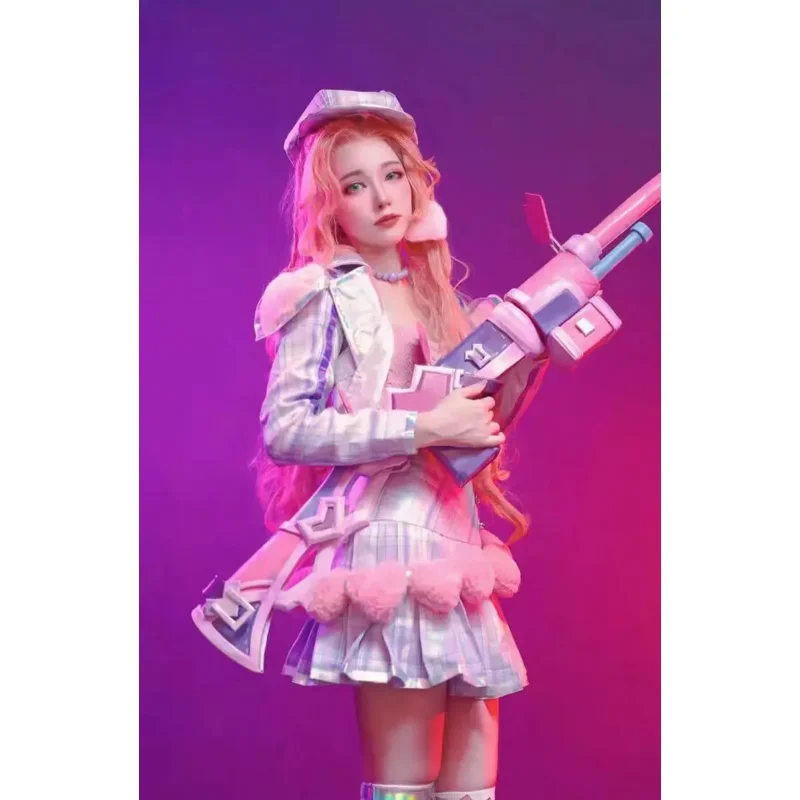 ROLECOS LOL Heartache & Heartthrob Caitlyn Cosplay Costume LOL Valentine's Day New Skin Women Cosplay Costume Halloween Full Set