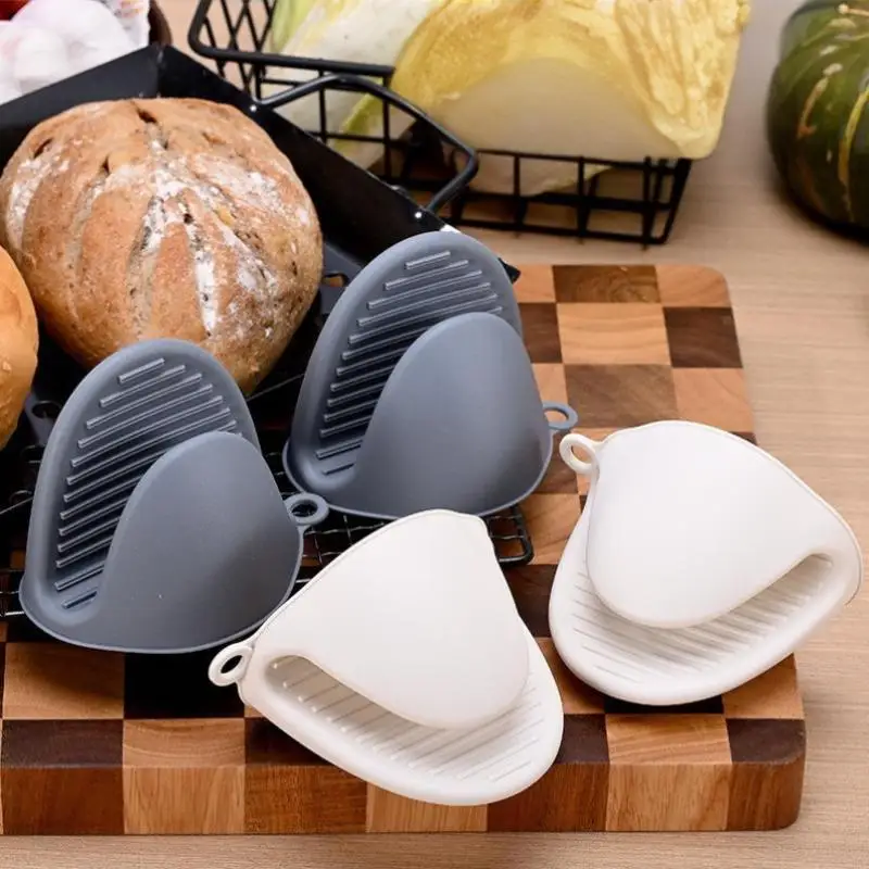 

2pcs Oven Mitts Silicone Heat Resistant Pinch Mitts Anti Scalding Non Slip Gloves Clips Pot Holder Cooking Baking Oven Mitts