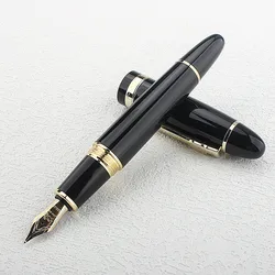 Jinhao 159 Fountain Pen Gift Set Luxury Business Metal Stainless Steel color Clip Medium Nib Office Signature School