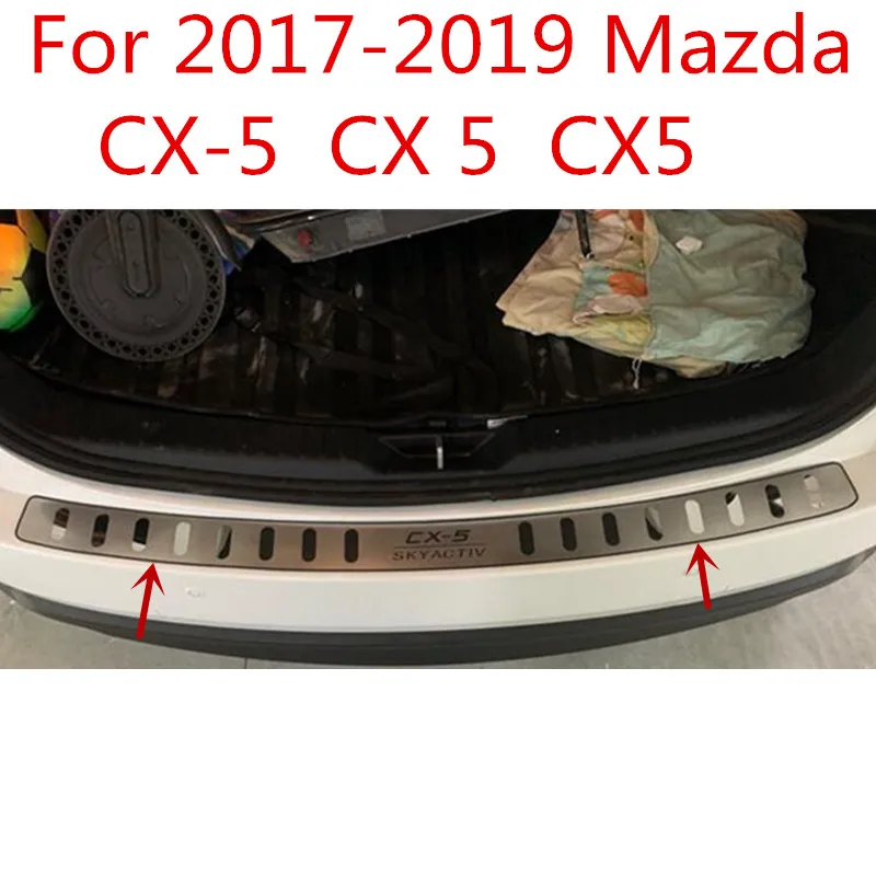 For Mazda Cx-5 cx5 2017-2019-2023 Stainless Steel Rear Trunk Bumper Protector Rear Scuff Plate Rear Door Sill Car Accessories