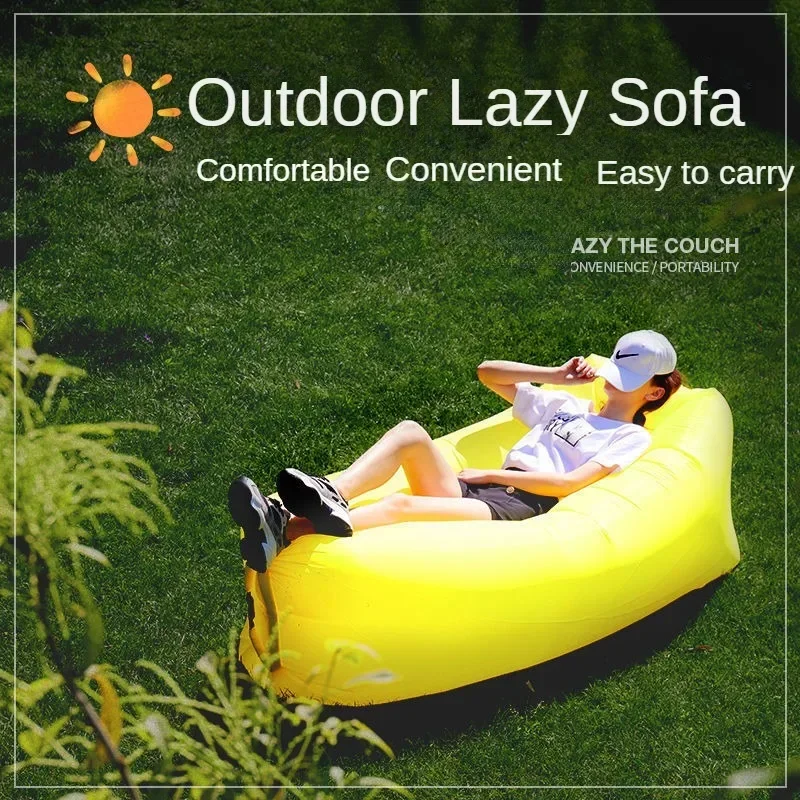 Hot Portable Lazy Susans Outdoor Portable Camping Sofa Concert Recliner Mesh Red Inflatable Lazy Susans Bag Inflatable Recliner