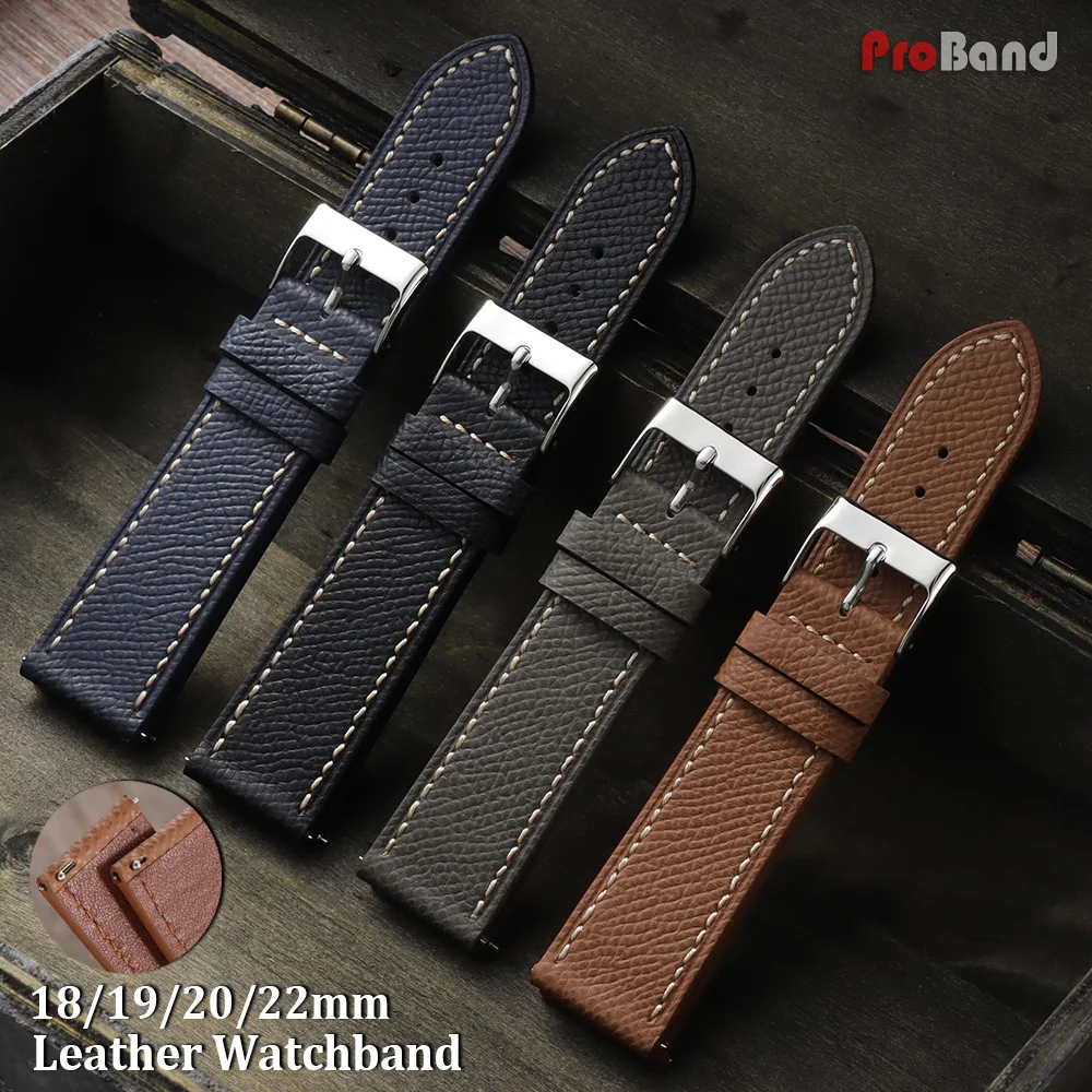Fashion Palm Pattern Leather Watch Band for Omega for Seiko Watch Strap 18mm 19mm 20mm 22mm Watchband Sport Smartwatch Bracelets