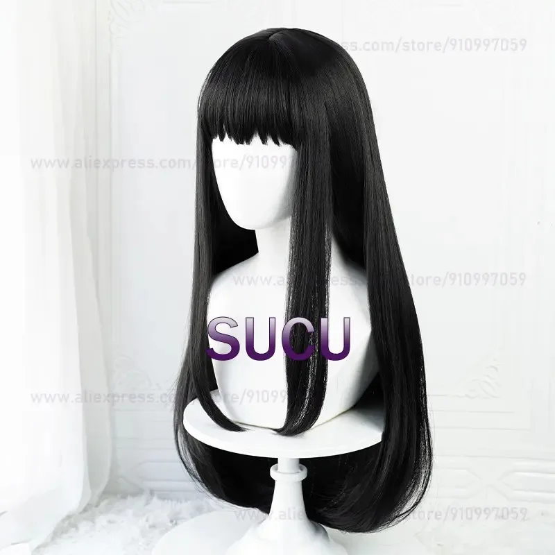 

Nene 2025 аниме Takina Inoue косплей парик 70 см длинные черные термостойкие синтетические волосы Хэллоуин COS парики