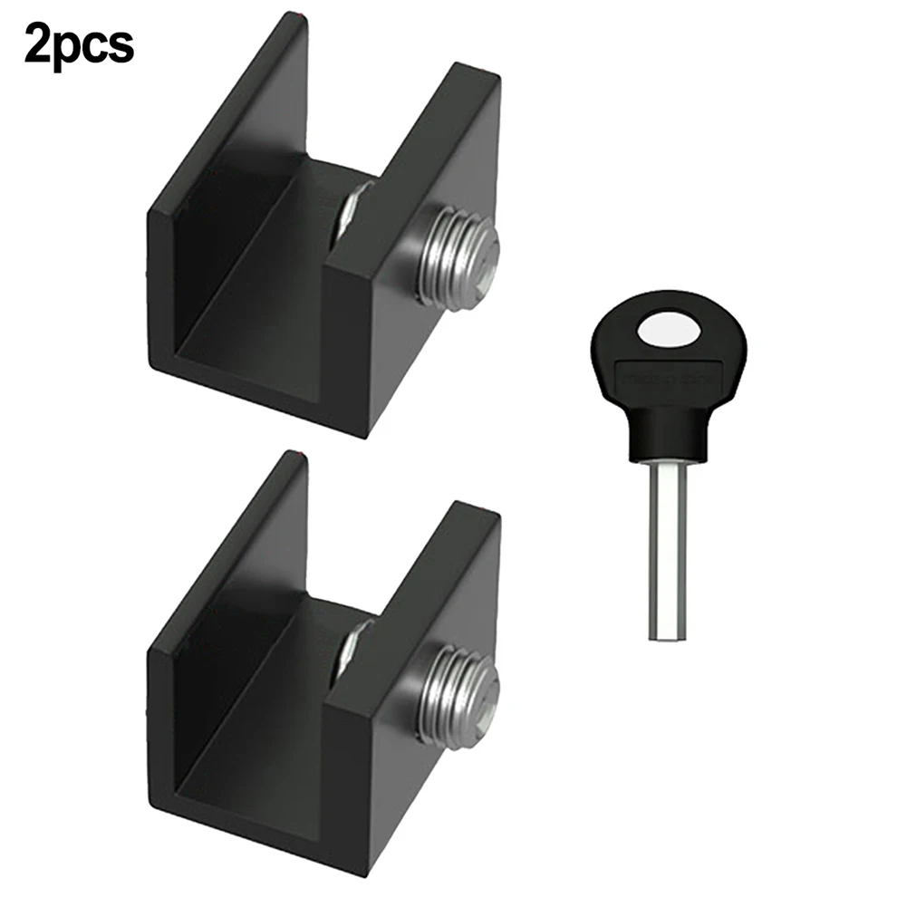 Picture 5: 2PCS Adjustable Lock Stopper Kids Pets Safety Anti Theft Door Lock Vertical Key For Sliding Vertical Doors Hardware Accessories