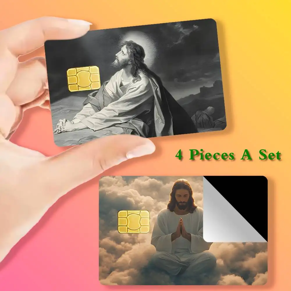 

God Jesus Pray Card Stickers Cover Film Sticker for Debit Credit Bank Card Waterproof