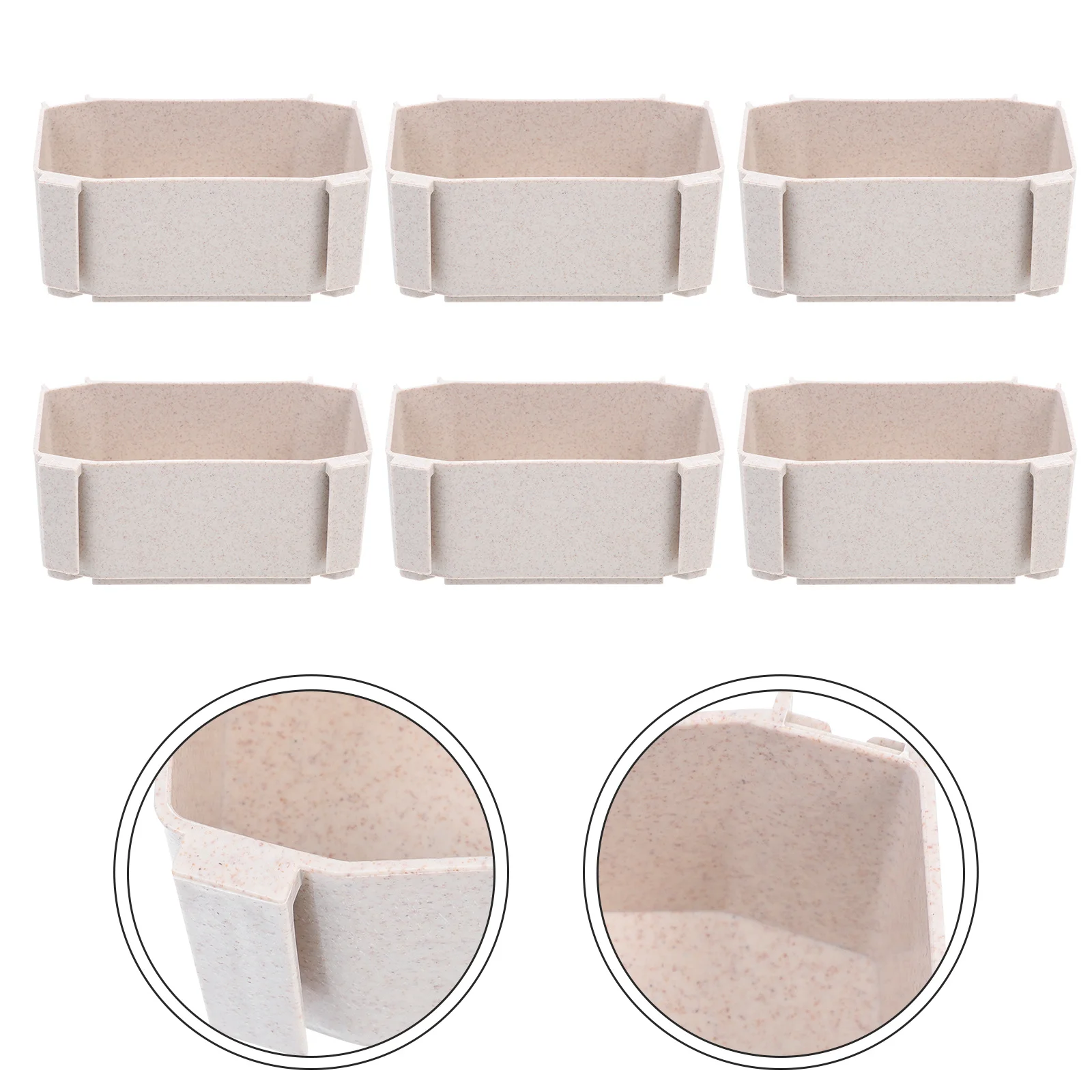 

6pcs Storage Dividers For Drawer Socks Underwear Container Multi Compartment Household Sundries Box Plastic Drawer Organizer