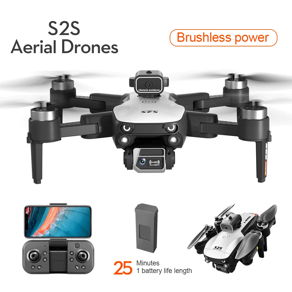 

KBDFA S2S Brushless Drone 4k Profesional 8K HD Dual Camera Obstacle Avoidance Aerial Photography Foldable Quadcopter Flying