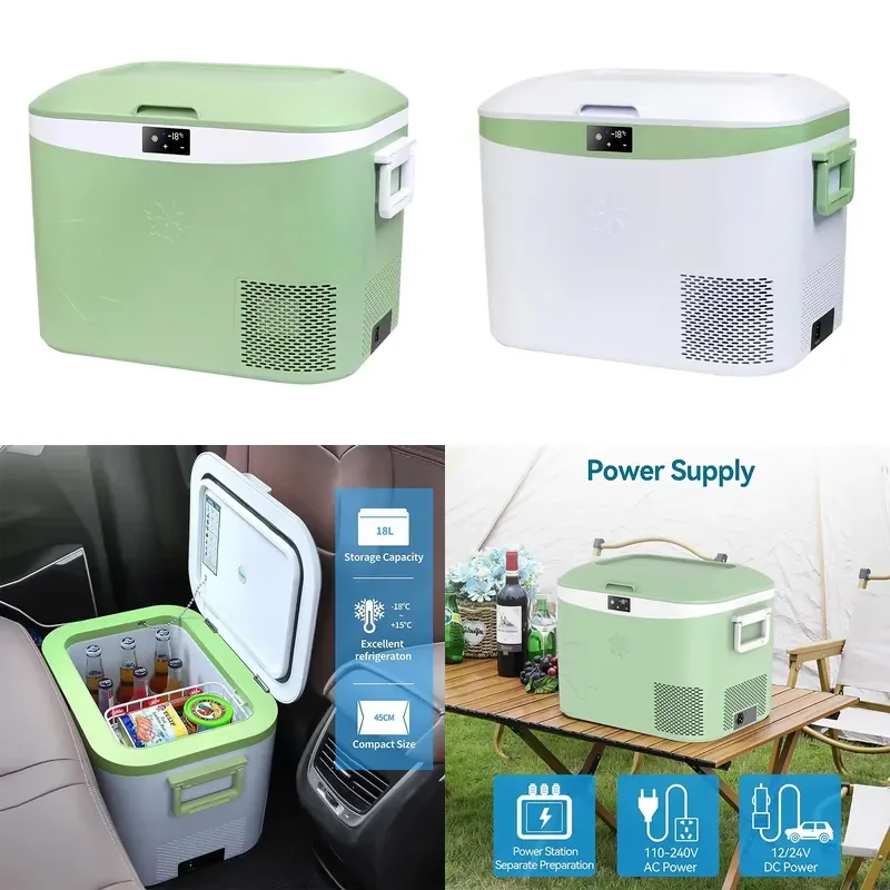 Professional Manufacturer 18L Car Fridges Home Car Dual-use Portable Fridge Freezer DC 12V/24V Mini Refrigerator Family