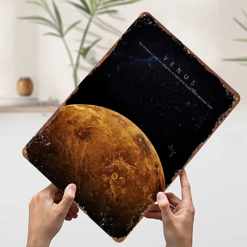 ملصق فينوس معدني علامات القصدير ديكور المكتب علامة معدنية مخصصة لتزيين جدران الفن أشياء لتصميم الغرفة ديكورات المنزل في