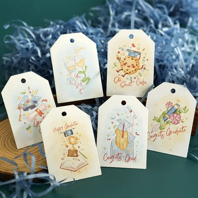 

48pcs Congrats Grad Gift Tags Paper Cards Labels Graduation Party Supplies Decoration Packaging Hang Tag You Did It Great Job
