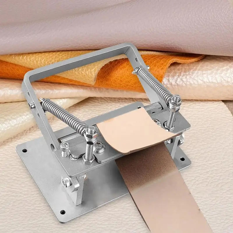 Leather Skiving Machine Stainless Steel Leather Working Tools Leather Skiver Splitter Versatile Leather Strap Cutting Tool