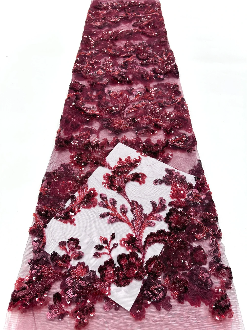 

African fabric for women Handmade Beaded Lace Fabric with French Sequins Nigerian Bridal Embroidery Mesh for Sewing