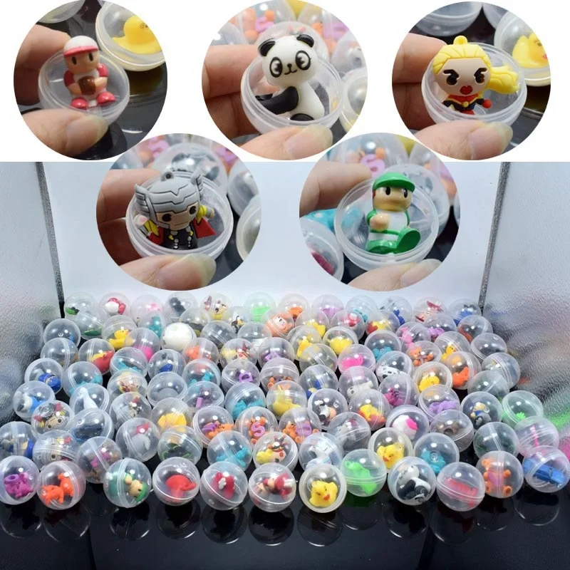 10PCS Novelty Relaxing Funny  Toy Mixed Surprise Egg Capsule Egg Ball Model Puppets Toys Kids Children Gift Random Delivery