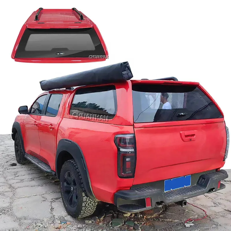 

Навес из стекловолокна Pickup L200 с жестким верхом, навес для окна кемпера для Hilux Tundra