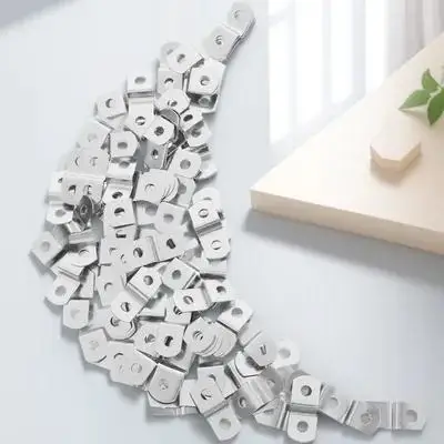 

120Pcs Angle Brackets Z Clips Photo Frame Fastener Fixed Clips for Mirror Cabinet Offset Canvas Connectors Connectors for Mirror