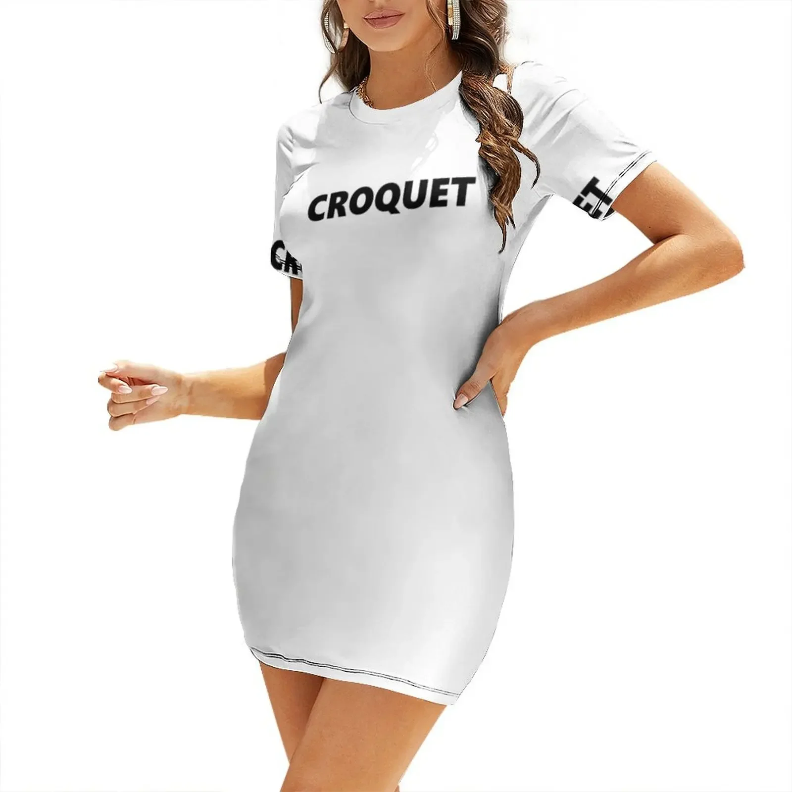 

CROQUET Short-Sleeved Dress women's clothing trend 2025 Women's evening dress women dresses women clothes Dress