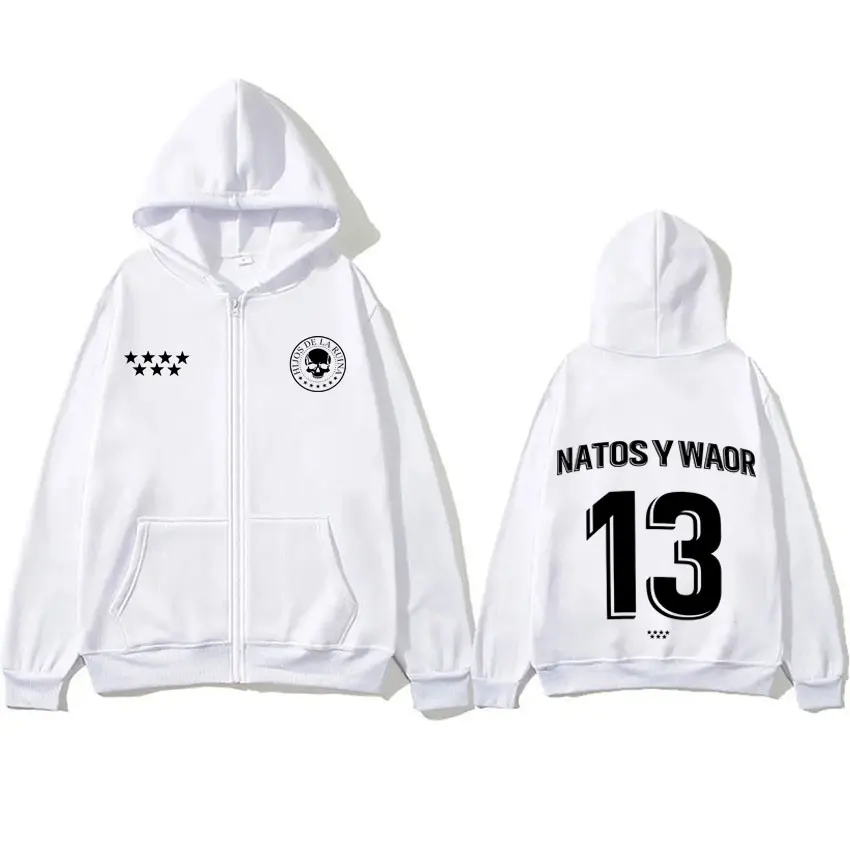 NATOS WAOR Tour العصرية 2025 البوب الجرافيك طباعة سستة هوديس عالية الجودة البلوز Harajuku زمم البلوفرات فضفاضة مريحة للجنسين