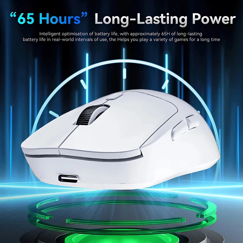 M348 New Superlight Mouse Bluetooth 2.4G Wireless Gaming Mouse Flagship Chip Gaming Sensor 6 Adjustable DPI for Office Game