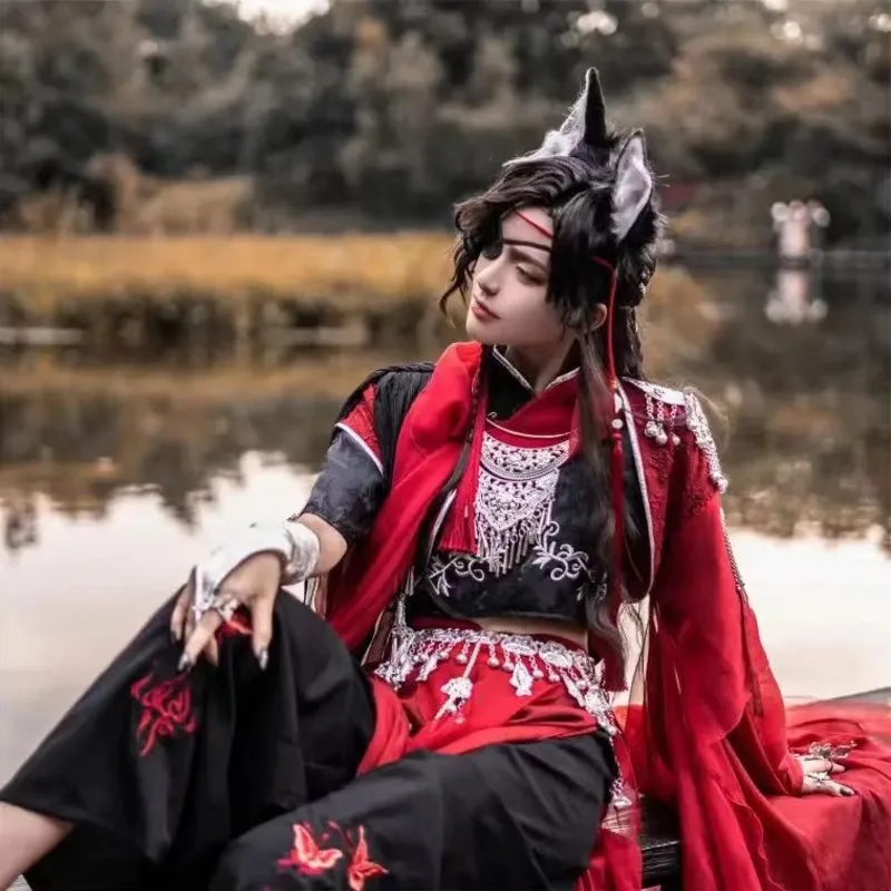 

Anime Tian Guan Ci Fu Huacheng Cosplay Costume Hua Cheng Hanfu Dress Red Huacheng Han Dress Exotic Hua Cheng Han Clothing