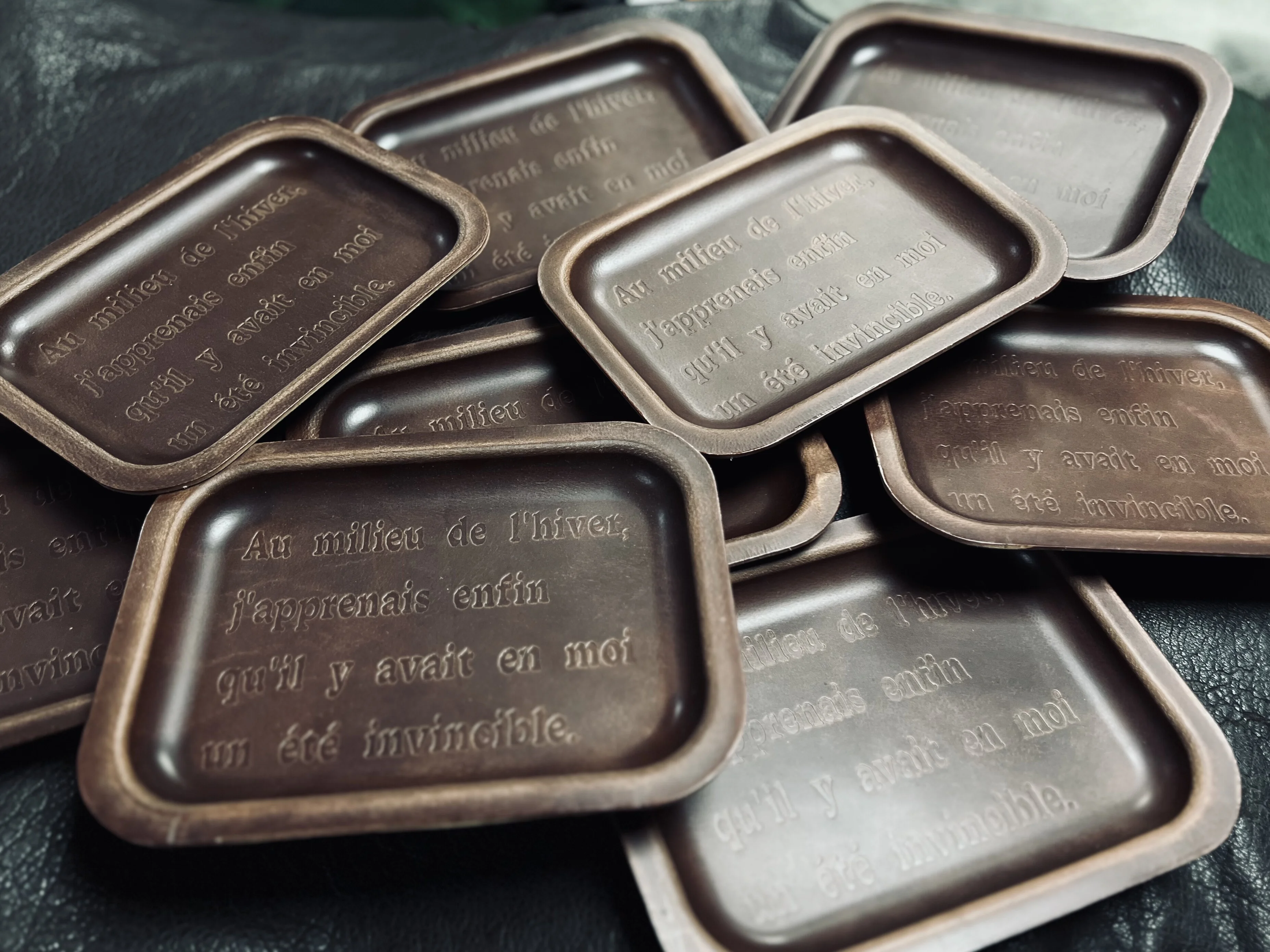 

Camus Defect Vintage Distressed Vegetable-Tanned Leather Small Tray 19*26cm