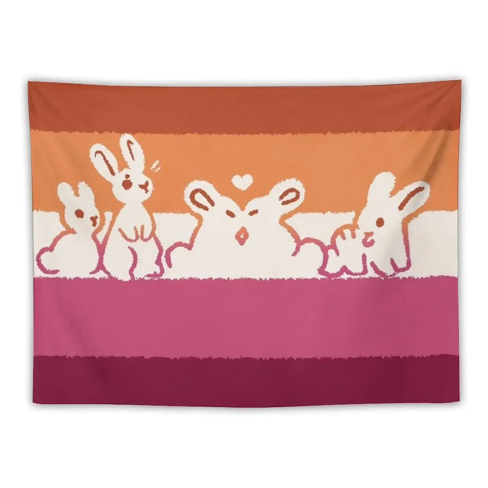 

Lesbian Flag Bunnies Tapestry Decorative Wall For Bedroom Room Decoration Aesthetic Home Decoration Accessories Tapestry