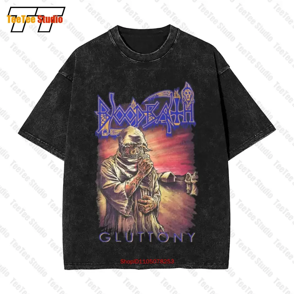 Bloodbath Gluttony Pull The Pork Ss Dismember Katatonia Vintage Oversized T-Shirt 3JJR