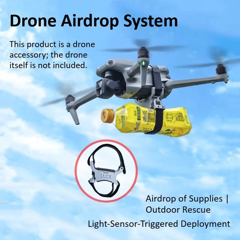 

Универсальная система сброса груза для дронов — Механизм дистанционного сброса с датчиком света — Грузоподъемность 500 г — Аксессуар для дронов DJI