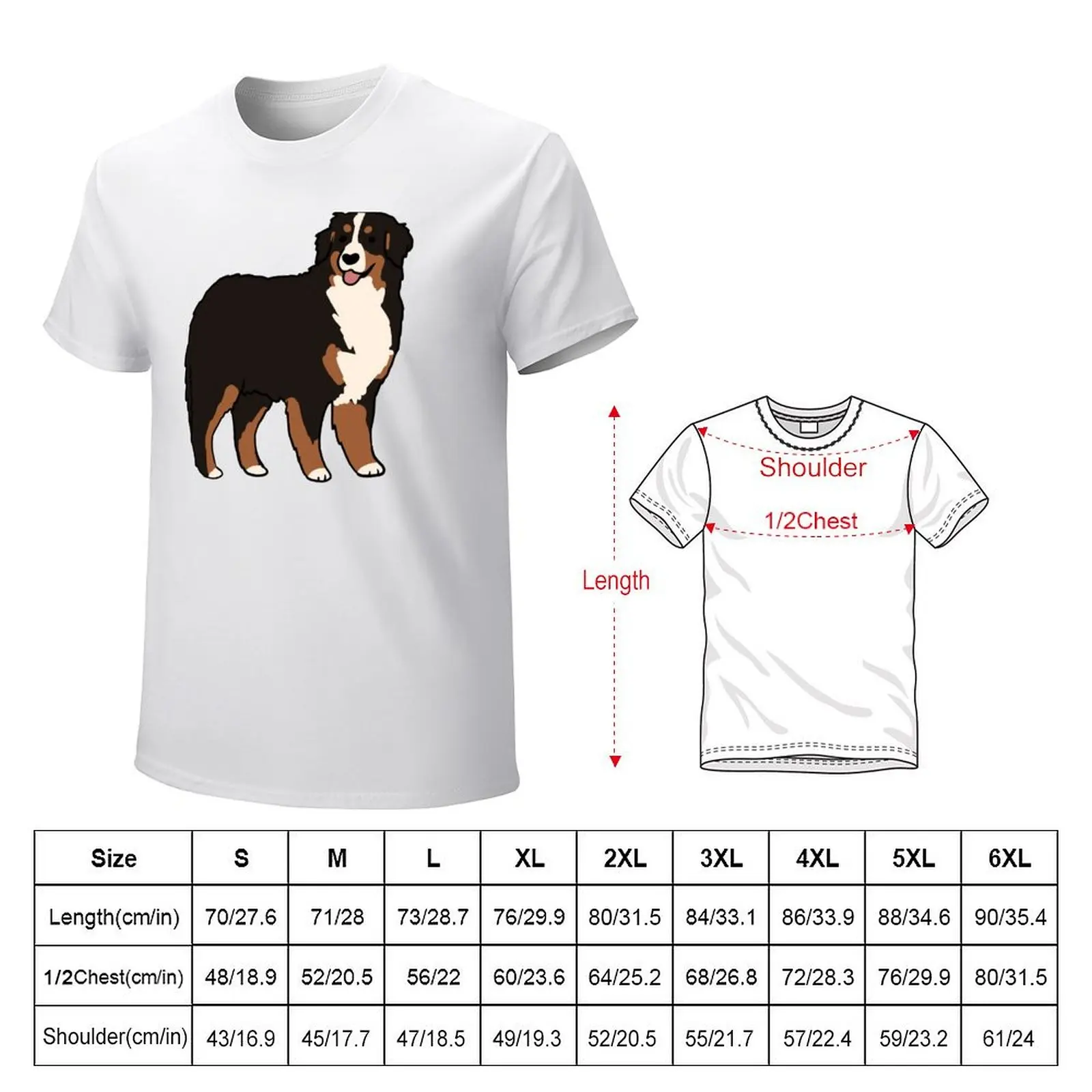 Cute bernese mountain dog T-shirt aesthetic clothes funnys new edition cute tops mens workout shirts