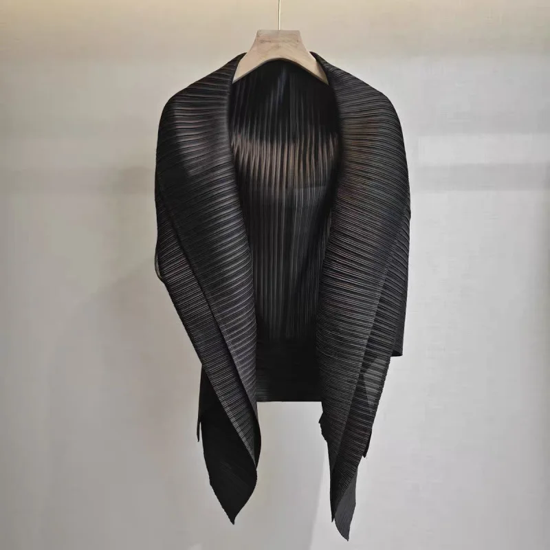 حجم كبير 2025 الخريف جديد المألوف المرأة التفاف معطف البوليستر النسيج التخسيس اللحوم تغطي تنوعا مطوي تصميم Stre... #4