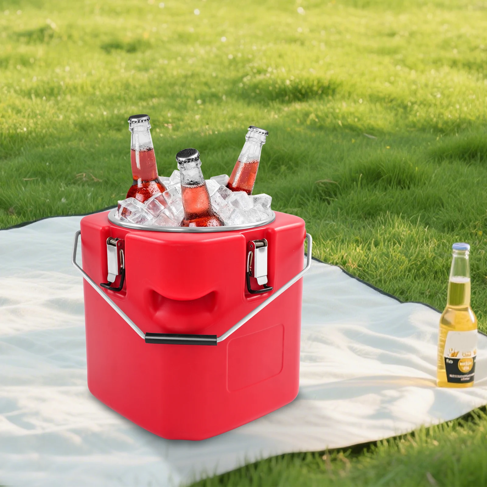 

13L/3.43 Gallons Insulated Beverage Containers, Commercial Food Warmer for Hot or Cold Food, Insulated Soup Container -20~100°C