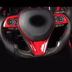 For Toyota RAV4 2019-2023 RAV 4 XA50 ABS Car Steering Wheel Button Panel Cover Trim Sticker Accessories