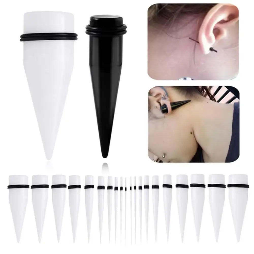 1Pair Piercing Ear Body Jewelry Stretcher Expanders Dilations Ear Tapers Plugs Flesh Tunnel Expansion Acrylic Ring 1.6mm-20mm
