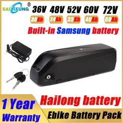 Rechargeable Hailong 36V48V52v Electric Bike Battery 60V 72V 20/23/24/25/30ah/35/40/50/60ah 3000w Scooter Lithium Battery Pack