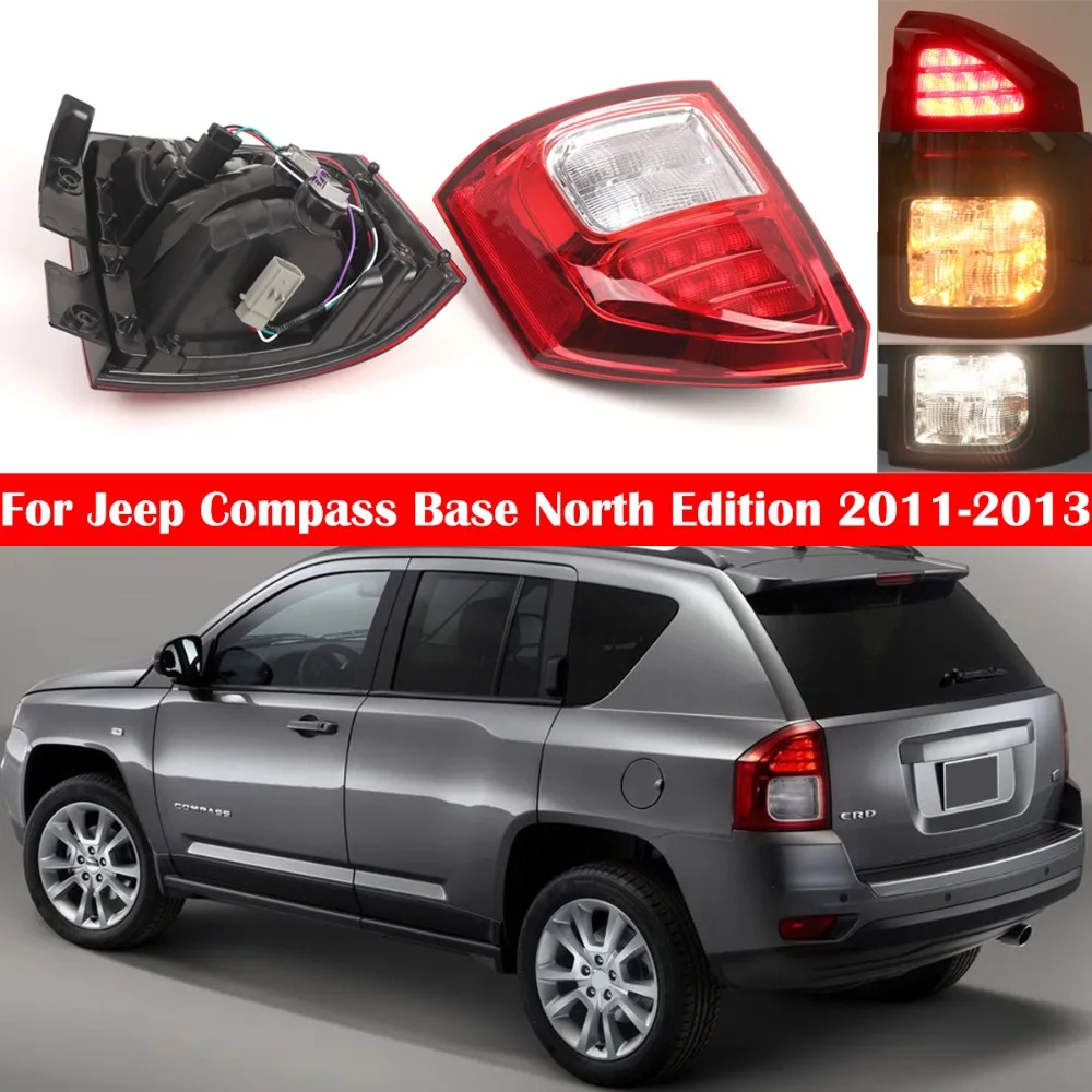 LED Tail light Rear Bumper Light Tail Stop Brake Lamp Turn Signal Warning OEM 5182543AC 5182542AC For Jeep Compass 2011 - 2013