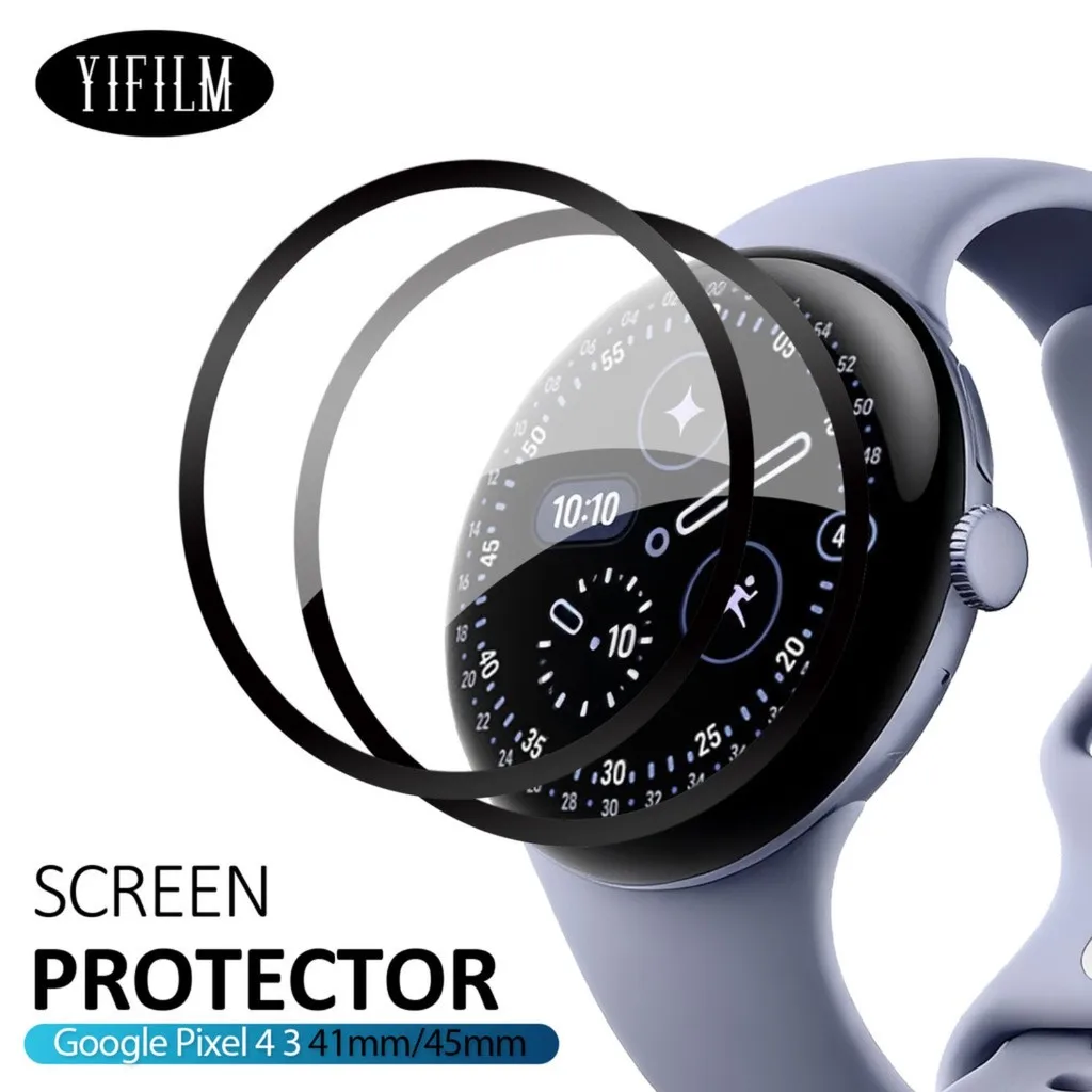 3D Screen Protective Film for Google Watch Pixel 3 4 45MM 41MM Ultra-Thin HD Clear Screen Protector Full Coverage Anti-scratch