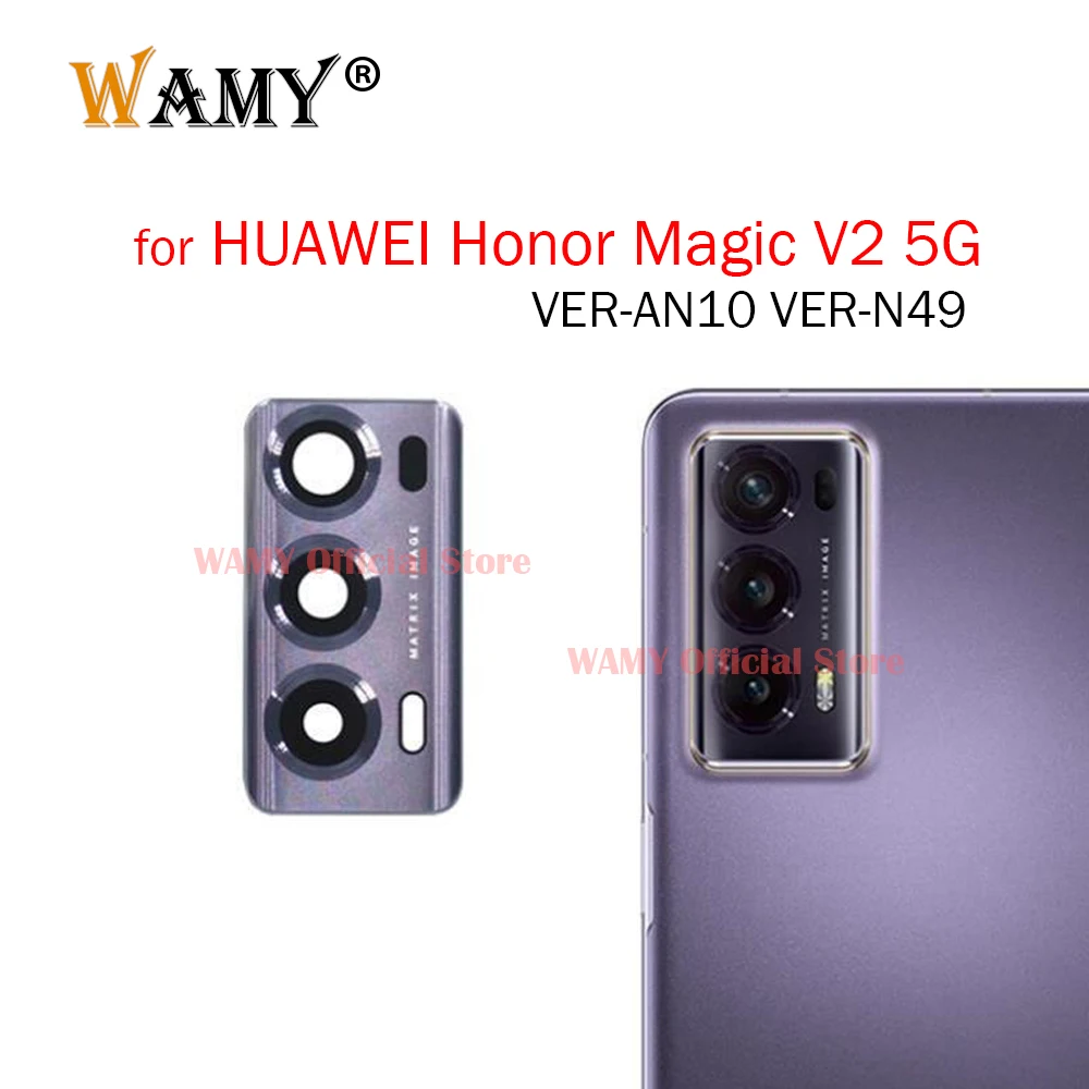 WAMY Rear Back Camera Glass Lens Cover Replacement For HUAWEI Honor Magic V2 5G VER-AN10 VER-N49