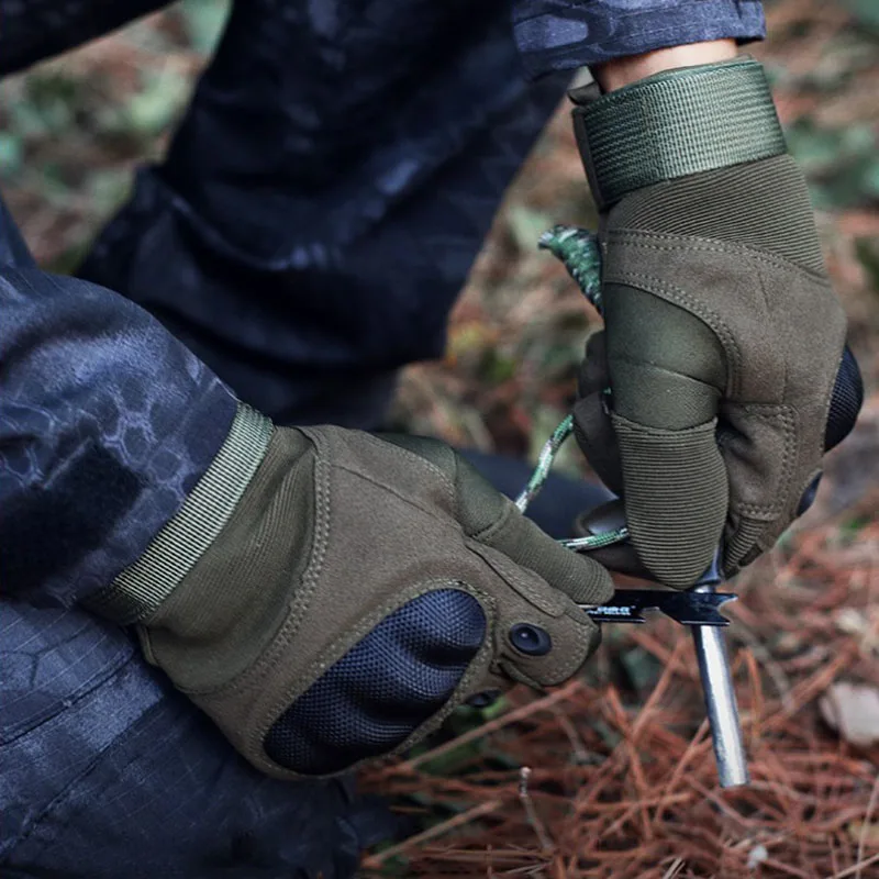 Luvas táticas para motocicleta, luvas para ciclismo, esporte, escalada, paintball, tiro, caça, equitação, esqui, dedos inteiros