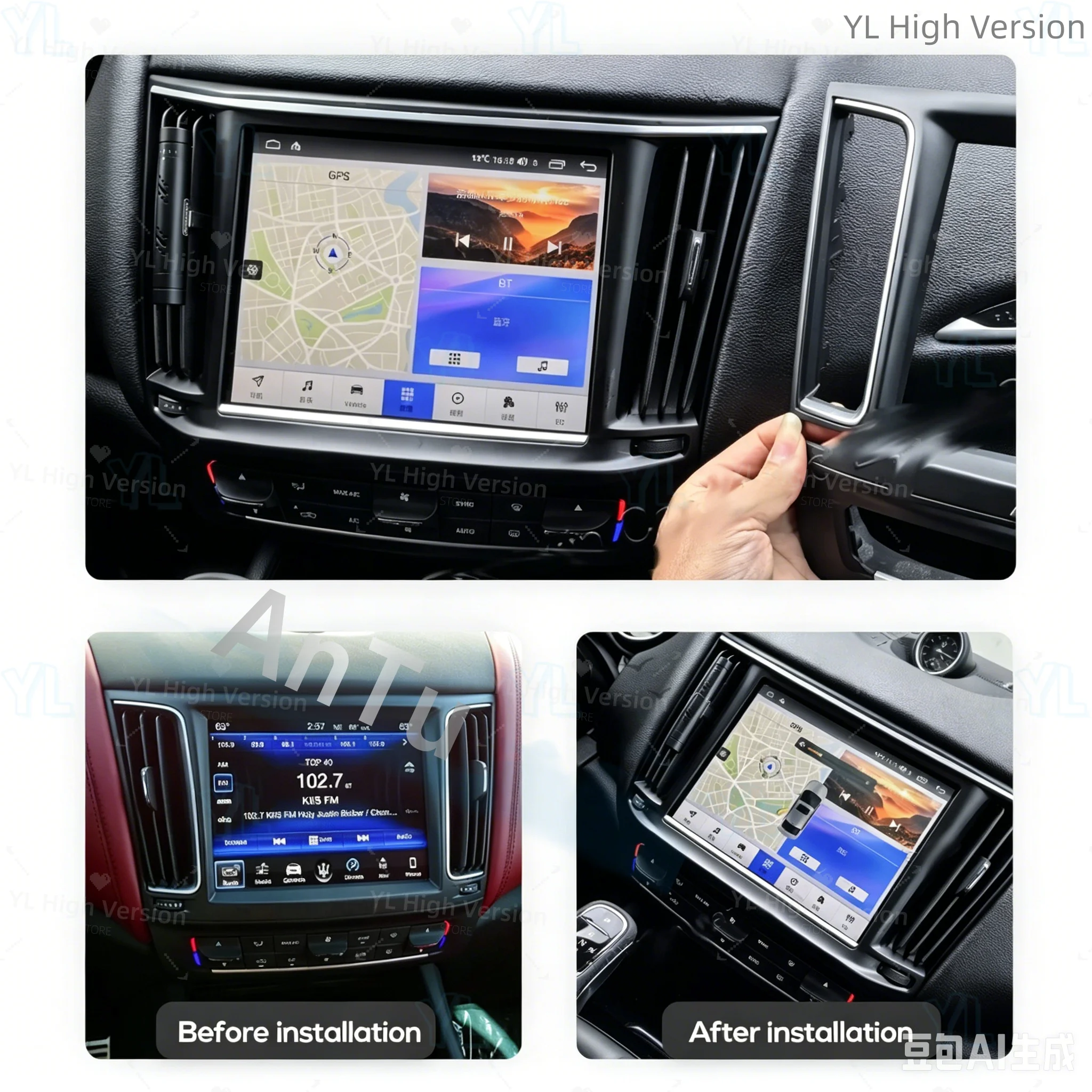 Android 14 Car Radio For Maserati Levante 2017-2024 Multimedia Video Player Stereo GPS Navi Carplay DSP Head Unit Bluetooth 5. 0