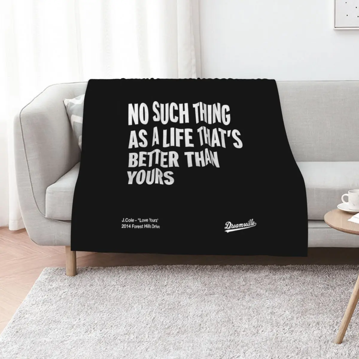 J Cole a?? Love Yourz (2014 Forest Hills Drive) Throw Blanket Stuffeds Plush Decorative Sofas Polar Sofa Throw Blankets