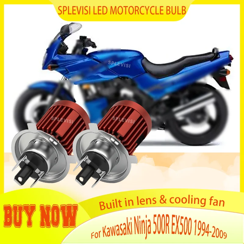 مصباح أمامي LED للدراجة النارية - بديل هالوجين مباشر لـ Kawasaki Ninja 500R EX500 1994 1995 1996 1997 1998 1999 2000 2001-2009