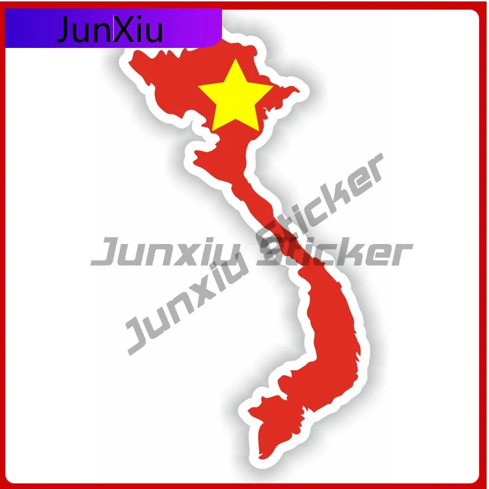 

With National Emblem Detail Vietnam Map Flag Stylish Exterior Vehicle Accent Suitable For Motorcycle Bicycle Helmet