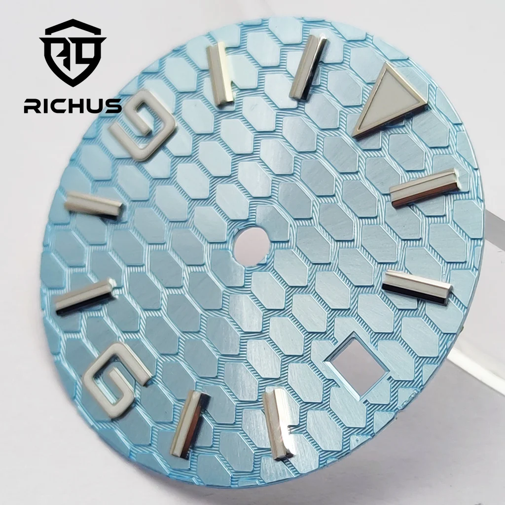 ريتشوس 29 مللي متر ساعة الطلب الأزرق الأخضر مضيئة صالح NH34 NH35 NH36 ETA2824 2836 Miyota8215-DG ساعة يد تعمل بالحركة اكسسوارات #3