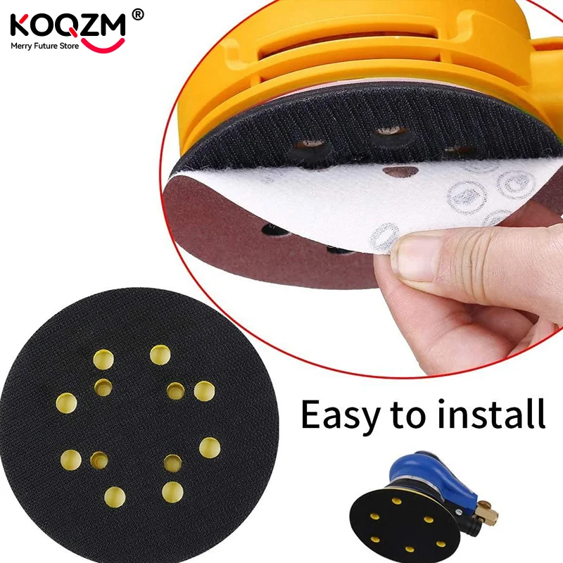 1pc 5" 125mm 8 Holes Sanding Pads Hook& Loop Backing Plate Polishing Pad 5 Inch Polishing Pad Random Orbital Sander Air Grinders